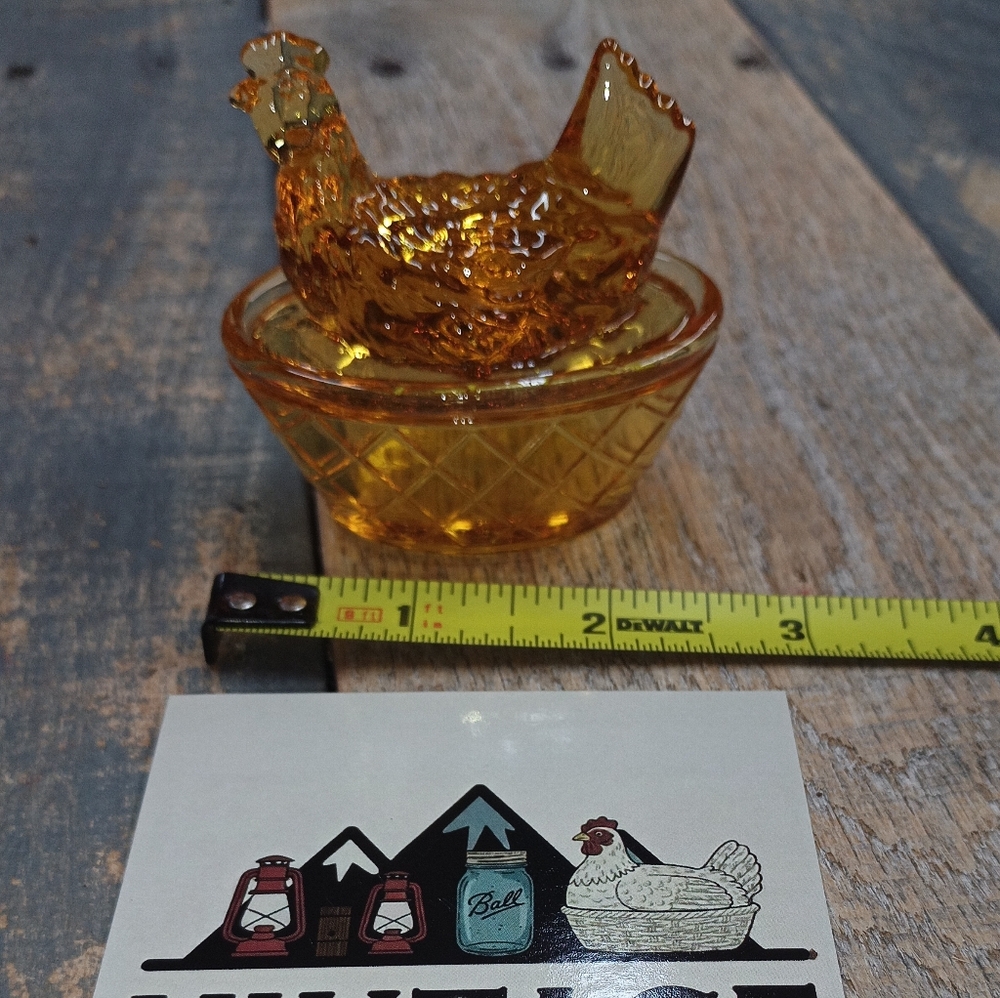 Amber Glass Candy Dish